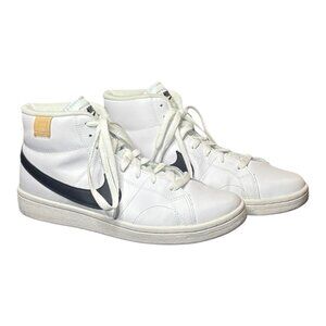 Nike Court Royale 2 Mid White / Black Basketball Sneakers Mens US Size 9 MId Top